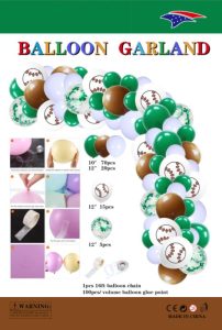 green balloon garland