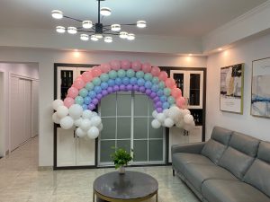 Rainbow Cloud Balloon Garland