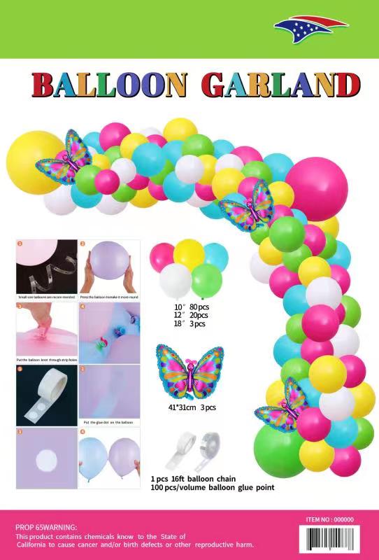 butterflies balloon garland kit