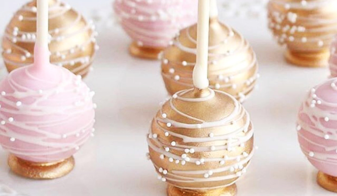 rose gold cake pops